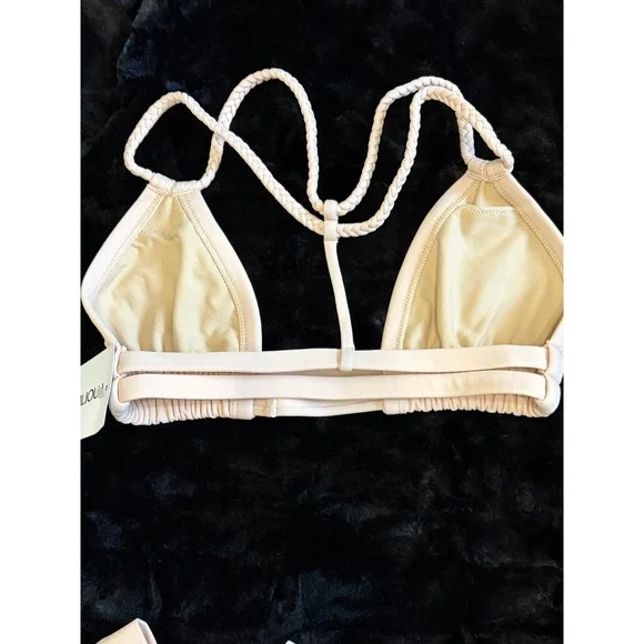 Montce Swim Sphynx Braided Bikini Top Bottom Tan Medium - Picture 5 of 9